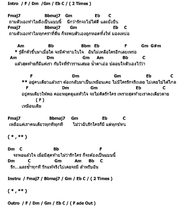 คอร์ดเพลง เนื้อเพลง อยู่คนเดียว, คอร์ดเพลง อยู่คนเดียว ของ The Peach Band, คอร์ดเพลงของ The Peach Band, เนื้อร้อง อยู่คนเดียว The Peach Band, อยู่คนเดียว คอร์ดง่าย ๆ, คอร์ด อยู่คนเดียว ต้นฉบับ