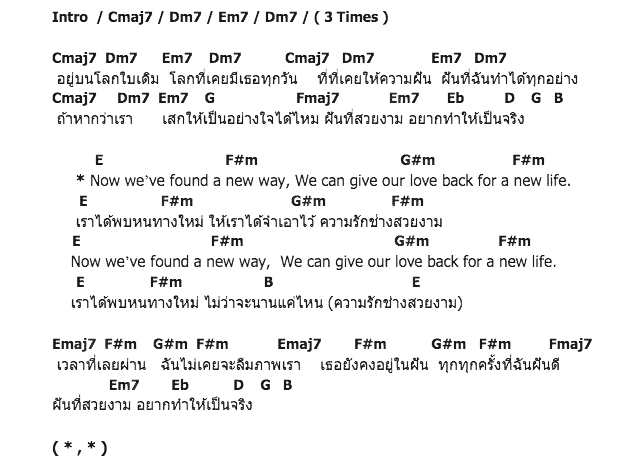 คอร์ดเพลง เนื้อเพลง New Way (หนทางใหม่), คอร์ดเพลง New Way (หนทางใหม่) ของ Jazky&the soulsters, คอร์ดเพลงของ Jazky&the soulsters, เนื้อร้อง New Way (หนทางใหม่) Jazky&the soulsters, New Way (หนทางใหม่) คอร์ดง่าย ๆ, คอร์ด New Way (หนทางใหม่) ต้นฉบับ