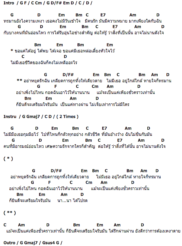 คอร์ดเพลง เนื้อเพลง อย่าหยุดรักฉัน, คอร์ดเพลง อย่าหยุดรักฉัน ของ ก้อย Flavour, คอร์ดเพลงของ ก้อย Flavour, เนื้อร้อง อย่าหยุดรักฉัน ก้อย Flavour, อย่าหยุดรักฉัน คอร์ดง่าย ๆ, คอร์ด อย่าหยุดรักฉัน ต้นฉบับ