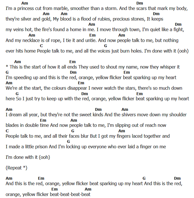 คอร์ดเพลง เนื้อเพลง Yellow Flicker Beat, คอร์ดเพลง Yellow Flicker Beat ของ Lorde, คอร์ดเพลงของ Lorde, เนื้อร้อง Yellow Flicker Beat Lorde, Yellow Flicker Beat คอร์ดง่าย ๆ, คอร์ด Yellow Flicker Beat ต้นฉบับ