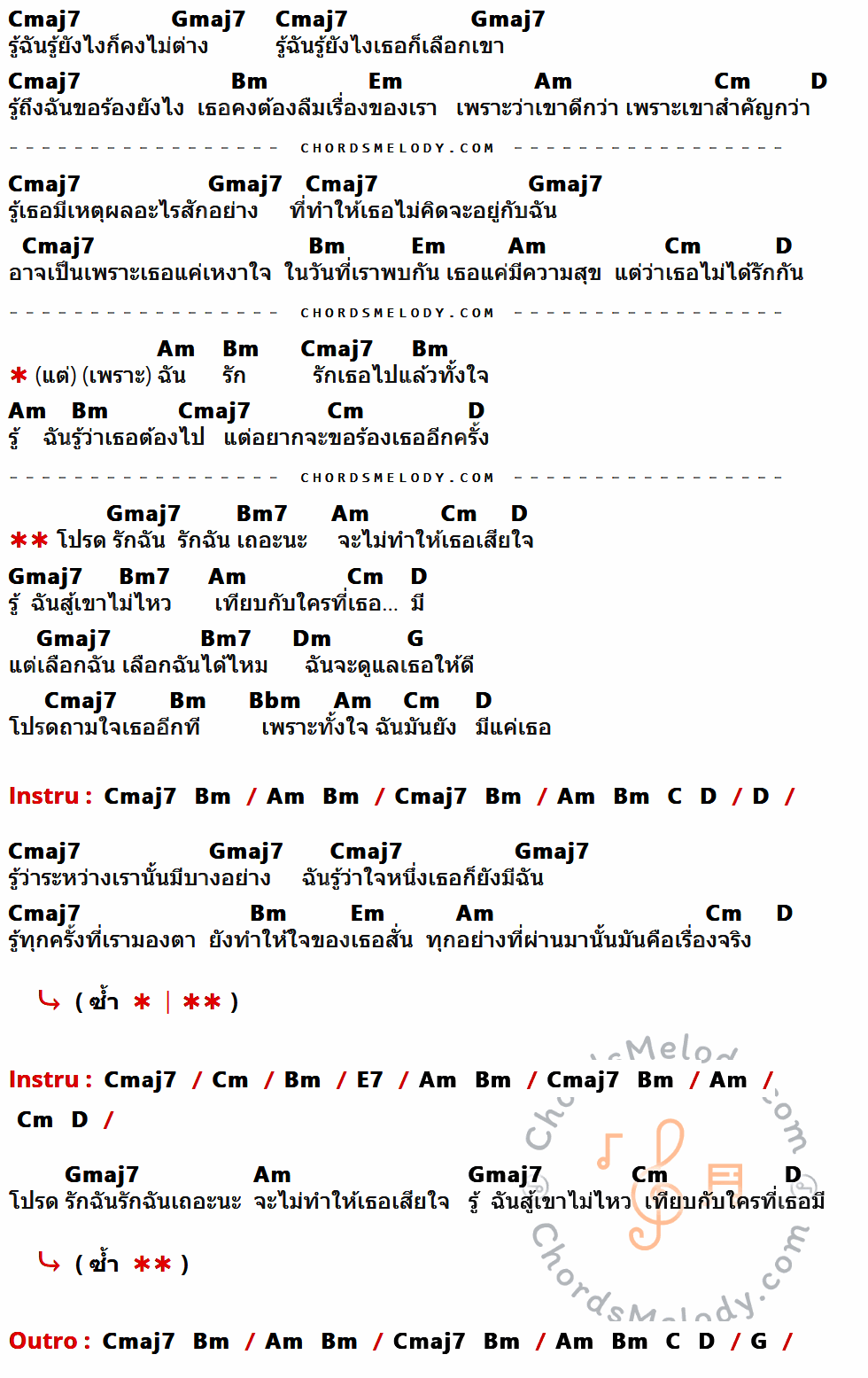 คอร์ดเพลง Please - อะตอม ชนกันต์ เนื้อร้อง มีคอร์ดกีต้าร์ ในกลุ่มคีย์ Cmaj7,Gmaj7,Bm,Em,Am,Cm,D,Bm7,Dm,G,Bbm,E7 กำกับ