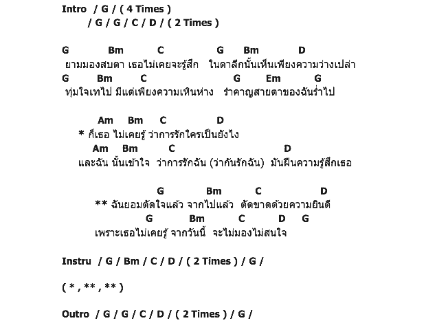 คอร์ดเพลง เนื้อเพลง ยอมตัดใจ, คอร์ดเพลง ยอมตัดใจ ของ นาเดีย & แตงโม, คอร์ดเพลงของ นาเดีย & แตงโม, เนื้อร้อง ยอมตัดใจ นาเดีย & แตงโม, ยอมตัดใจ คอร์ดง่าย ๆ, คอร์ด ยอมตัดใจ ต้นฉบับ
