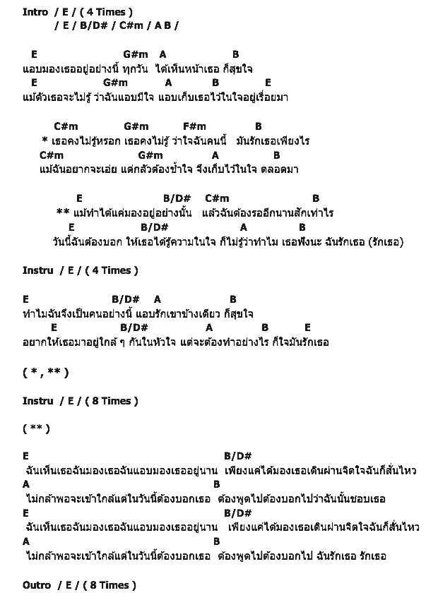 คอร์ดเพลง เนื้อเพลง ต้องบอก, คอร์ดเพลง ต้องบอก ของ Feedback, คอร์ดเพลงของ Feedback, เนื้อร้อง ต้องบอก Feedback, ต้องบอก คอร์ดง่าย ๆ, คอร์ด ต้องบอก ต้นฉบับ