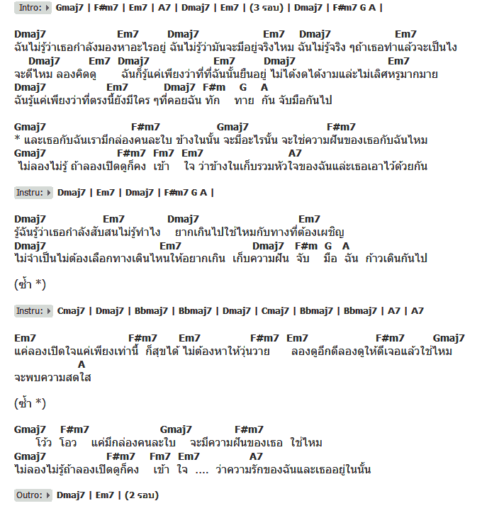 คอร์ดเพลง เนื้อเพลง Dream Box, คอร์ดเพลง Dream Box ของ ปอ AF1, คอร์ดเพลงของ ปอ AF1, เนื้อร้อง Dream Box ปอ AF1, Dream Box คอร์ดง่าย ๆ, คอร์ด Dream Box ต้นฉบับ