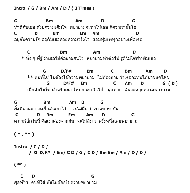 คอร์ดเพลง เนื้อเพลง คนที่ใช่...ไม่ต้องใช้ความพยายาม, คอร์ดเพลง คนที่ใช่...ไม่ต้องใช้ความพยายาม ของ Te' Freeday, คอร์ดเพลงของ Te' Freeday, เนื้อร้อง คนที่ใช่...ไม่ต้องใช้ความพยายาม Te' Freeday, คนที่ใช่...ไม่ต้องใช้ความพยายาม คอร์ดง่าย ๆ, คอร์ด คนที่ใช่...ไม่ต้องใช้ความพยายาม ต้นฉบับ