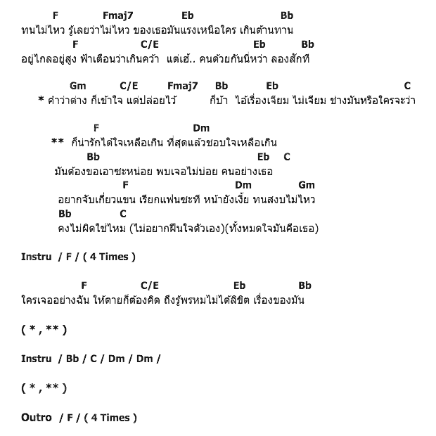คอร์ดเพลง เนื้อเพลง ฝืน, คอร์ดเพลง ฝืน ของ เล้าโลม, คอร์ดเพลงของ เล้าโลม, เนื้อร้อง ฝืน เล้าโลม, ฝืน คอร์ดง่าย ๆ, คอร์ด ฝืน ต้นฉบับ