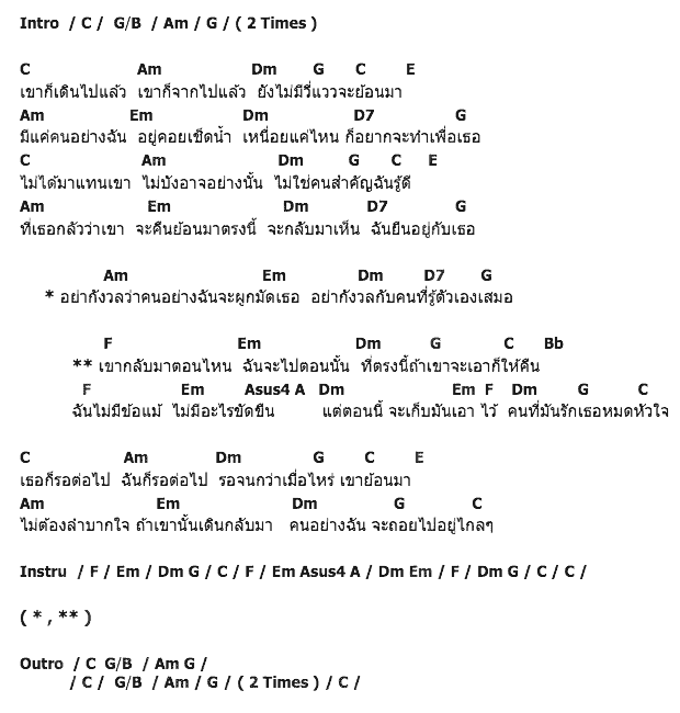 คอร์ดเพลง เนื้อเพลง เขากลับมาตอนไหน, คอร์ดเพลง เขากลับมาตอนไหน ของ Mono, คอร์ดเพลงของ Mono, เนื้อร้อง เขากลับมาตอนไหน Mono, เขากลับมาตอนไหน คอร์ดง่าย ๆ, คอร์ด เขากลับมาตอนไหน ต้นฉบับ
