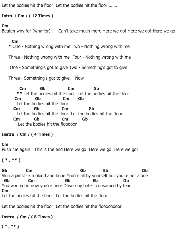 คอร์ดเพลง เนื้อเพลง Bodies, คอร์ดเพลง Bodies ของ Drowning Pool, คอร์ดเพลงของ Drowning Pool, เนื้อร้อง Bodies Drowning Pool, Bodies คอร์ดง่าย ๆ, คอร์ด Bodies ต้นฉบับ