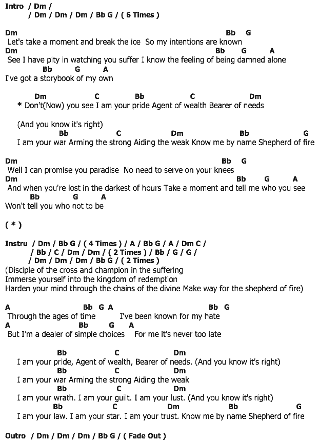 คอร์ดเพลง เนื้อเพลง Shepherd of Fire, คอร์ดเพลง Shepherd of Fire ของ Avenged Sevenfold, คอร์ดเพลงของ Avenged Sevenfold, เนื้อร้อง Shepherd of Fire Avenged Sevenfold, Shepherd of Fire คอร์ดง่าย ๆ, คอร์ด Shepherd of Fire ต้นฉบับ