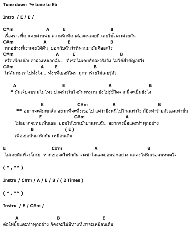 คอร์ดเพลง เนื้อเพลง อยากลืม, คอร์ดเพลง อยากลืม ของ Nothing to Fear, คอร์ดเพลงของ Nothing to Fear, เนื้อร้อง อยากลืม Nothing to Fear, อยากลืม คอร์ดง่าย ๆ, คอร์ด อยากลืม ต้นฉบับ