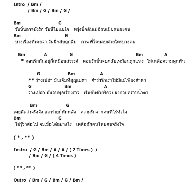 คอร์ดเพลง เนื้อเพลง ว่างเปล่า, คอร์ดเพลง ว่างเปล่า ของ The Skipper, คอร์ดเพลงของ The Skipper, เนื้อร้อง ว่างเปล่า The Skipper, ว่างเปล่า คอร์ดง่าย ๆ, คอร์ด ว่างเปล่า ต้นฉบับ