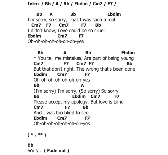 คอร์ดเพลง เนื้อเพลง I'm Sorry, คอร์ดเพลง I'm Sorry ของ Brenda Lee, คอร์ดเพลงของ Brenda Lee, เนื้อร้อง I'm Sorry Brenda Lee, I'm Sorry คอร์ดง่าย ๆ, คอร์ด I'm Sorry ต้นฉบับ