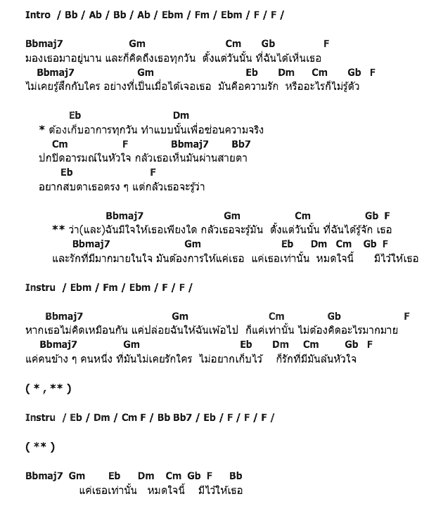 คอร์ดเพลง เนื้อเพลง มีใจ, คอร์ดเพลง มีใจ ของ ฟลุ๊ค The Star 5, คอร์ดเพลงของ ฟลุ๊ค The Star 5, เนื้อร้อง มีใจ ฟลุ๊ค The Star 5, มีใจ คอร์ดง่าย ๆ, คอร์ด มีใจ ต้นฉบับ