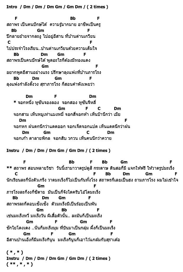 คอร์ดเพลง เนื้อเพลง สถาพร, คอร์ดเพลง สถาพร ของ พงษ์เทพ กระโดนชำนาญ, คอร์ดเพลงของ พงษ์เทพ กระโดนชำนาญ, เนื้อร้อง สถาพร พงษ์เทพ กระโดนชำนาญ, สถาพร คอร์ดง่าย ๆ, คอร์ด สถาพร ต้นฉบับ
