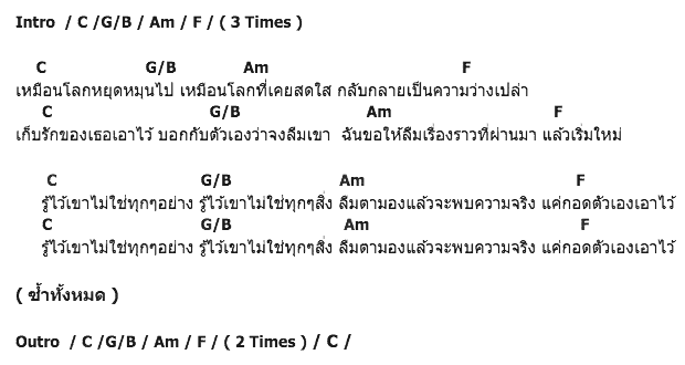 คอร์ดเพลง เนื้อเพลง ไม่ใช่ทุกอย่าง, คอร์ดเพลง ไม่ใช่ทุกอย่าง ของ Rangsit Bureau of Music, คอร์ดเพลงของ Rangsit Bureau of Music, เนื้อร้อง ไม่ใช่ทุกอย่าง Rangsit Bureau of Music, ไม่ใช่ทุกอย่าง คอร์ดง่าย ๆ, คอร์ด ไม่ใช่ทุกอย่าง ต้นฉบับ