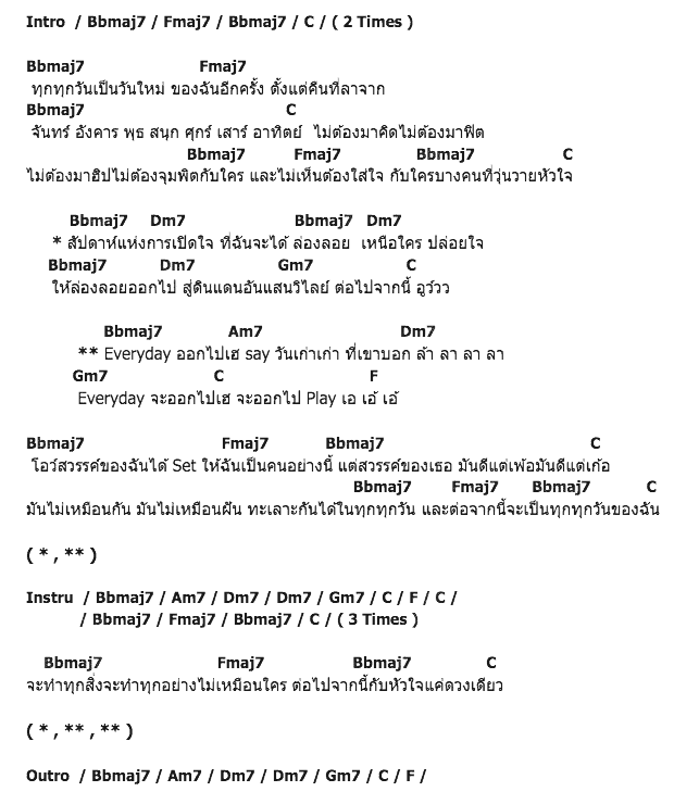 คอร์ดเพลง เนื้อเพลง week, คอร์ดเพลง week ของ Black & Brown, คอร์ดเพลงของ Black & Brown, เนื้อร้อง week Black & Brown, week คอร์ดง่าย ๆ, คอร์ด week ต้นฉบับ