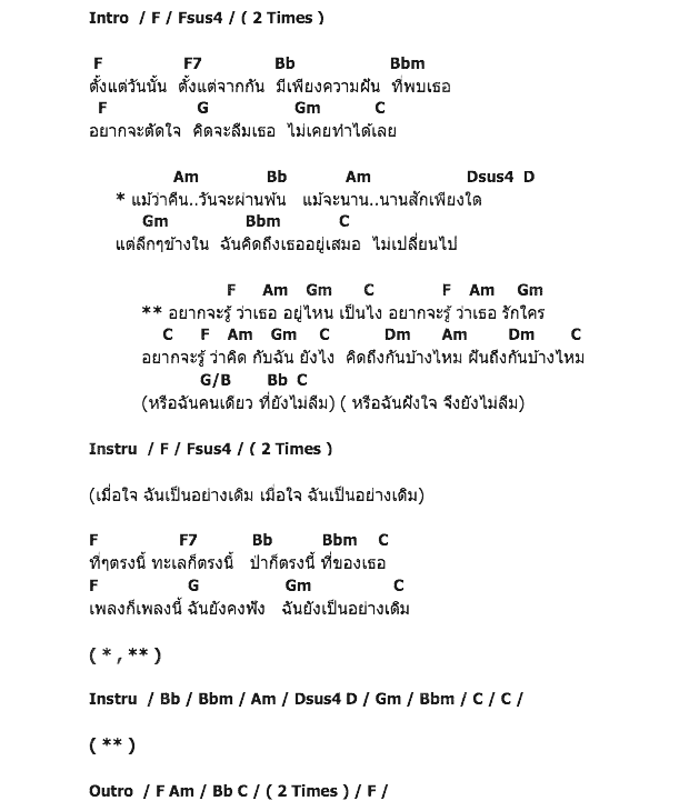 คอร์ดเพลง เนื้อเพลง ยังไม่ลืม, คอร์ดเพลง ยังไม่ลืม ของ เต็ม วุฒิสิทธิ์, คอร์ดเพลงของ เต็ม วุฒิสิทธิ์, เนื้อร้อง ยังไม่ลืม เต็ม วุฒิสิทธิ์, ยังไม่ลืม คอร์ดง่าย ๆ, คอร์ด ยังไม่ลืม ต้นฉบับ