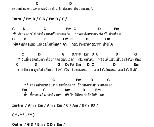 คอร์ดเพลง เนื้อเพลง ตอแหล, คอร์ดเพลง ตอแหล ของ CASPER, คอร์ดเพลงของ CASPER, เนื้อร้อง ตอแหล CASPER, ตอแหล คอร์ดง่าย ๆ, คอร์ด ตอแหล ต้นฉบับ