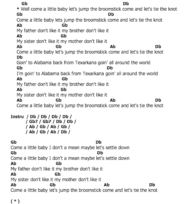 คอร์ดเพลง เนื้อเพลง Let's Jump The Broomstick, คอร์ดเพลง Let's Jump The Broomstick ของ Brenda Lee, คอร์ดเพลงของ Brenda Lee, เนื้อร้อง Let's Jump The Broomstick Brenda Lee, Let's Jump The Broomstick คอร์ดง่าย ๆ, คอร์ด Let's Jump The Broomstick ต้นฉบับ