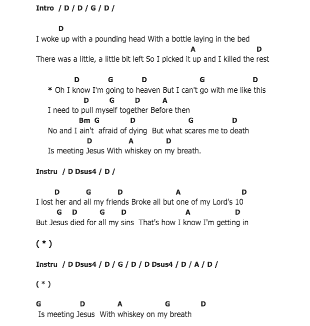 คอร์ดเพลง เนื้อเพลง Whiskey on My Breath, คอร์ดเพลง Whiskey on My Breath ของ Love and Theft, คอร์ดเพลงของ Love and Theft, เนื้อร้อง Whiskey on My Breath Love and Theft, Whiskey on My Breath คอร์ดง่าย ๆ, คอร์ด Whiskey on My Breath ต้นฉบับ