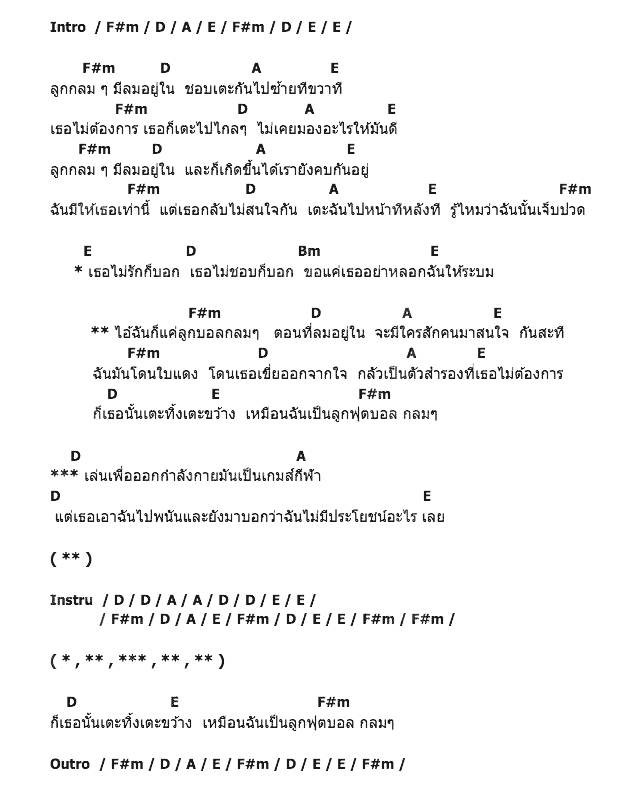 คอร์ดเพลง เนื้อเพลง ลูกบอล, คอร์ดเพลง ลูกบอล ของ วงกลม, คอร์ดเพลงของ วงกลม, เนื้อร้อง ลูกบอล วงกลม, ลูกบอล คอร์ดง่าย ๆ, คอร์ด ลูกบอล ต้นฉบับ