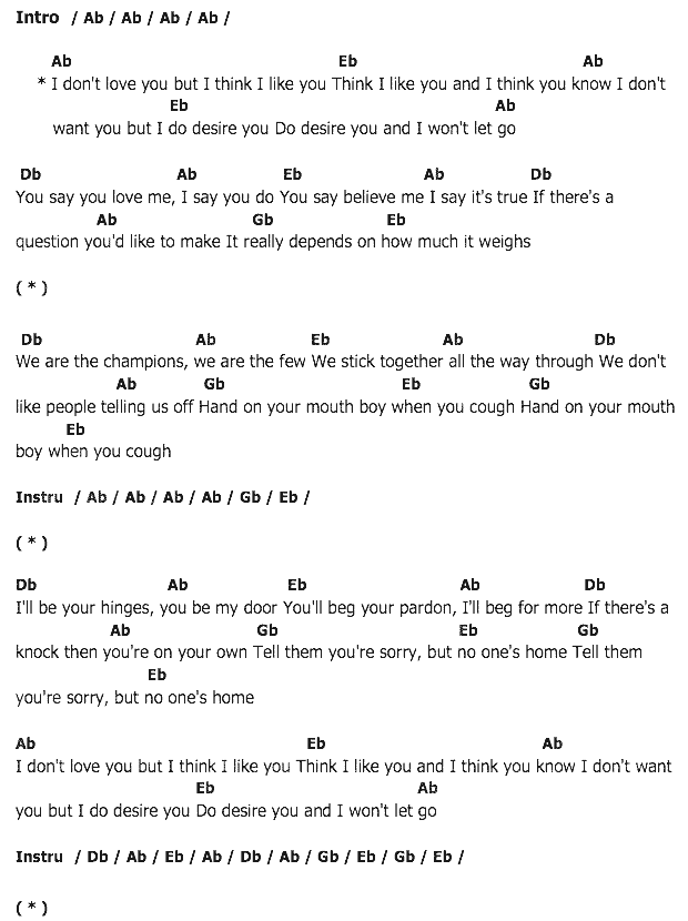 คอร์ดเพลง เนื้อเพลง I Don't Love You But I Think I Like You, คอร์ดเพลง I Don't Love You But I Think I Like You ของ Gilbert O Sullivan, คอร์ดเพลงของ Gilbert O Sullivan, เนื้อร้อง I Don't Love You But I Think I Like You Gilbert O Sullivan, I Don't Love You But I Think I Like You คอร์ดง่าย ๆ, คอร์ด I Don't Love You But I Think I Like You ต้นฉบับ