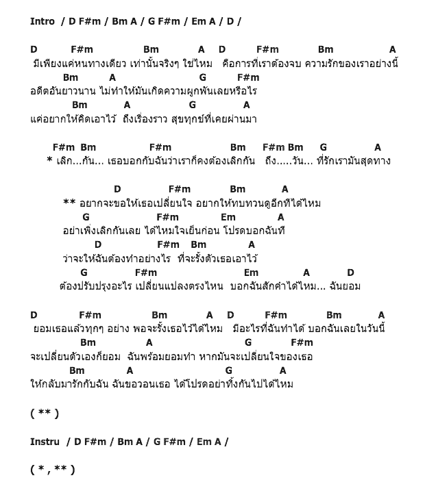 คอร์ดเพลง เนื้อเพลง ยอม, คอร์ดเพลง ยอม ของ Be Elegance, คอร์ดเพลงของ Be Elegance, เนื้อร้อง ยอม Be Elegance, ยอม คอร์ดง่าย ๆ, คอร์ด ยอม ต้นฉบับ