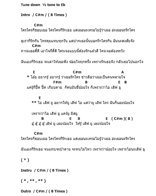 คอร์ดเพลง เนื้อเพลง น้อยใจ เพราะไอเลิฟยู, คอร์ดเพลง น้อยใจ เพราะไอเลิฟยู ของ หญิงลี ศรีจุมพล, คอร์ดเพลงของ หญิงลี ศรีจุมพล, เนื้อร้อง น้อยใจ เพราะไอเลิฟยู หญิงลี ศรีจุมพล, น้อยใจ เพราะไอเลิฟยู คอร์ดง่าย ๆ, คอร์ด น้อยใจ เพราะไอเลิฟยู ต้นฉบับ
