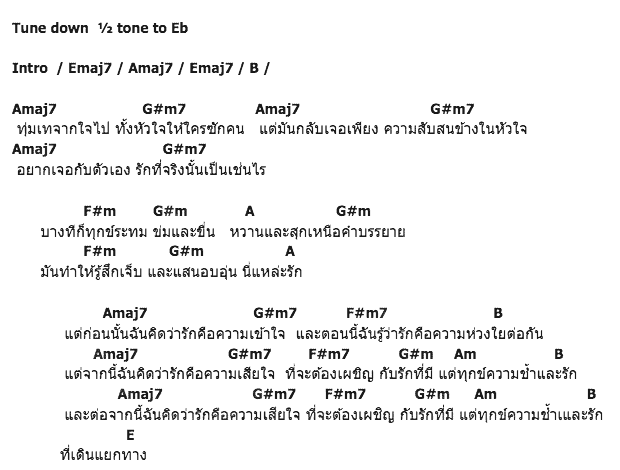 คอร์ดเพลง เนื้อเพลง รักคือ ( Black Head ), คอร์ดเพลง รักคือ ( Black Head ) ของ ปลาทอง ธัญนันท์ (The Voice), คอร์ดเพลงของ ปลาทอง ธัญนันท์ (The Voice), เนื้อร้อง รักคือ ( Black Head ) ปลาทอง ธัญนันท์ (The Voice), รักคือ ( Black Head ) คอร์ดง่าย ๆ, คอร์ด รักคือ ( Black Head ) ต้นฉบับ