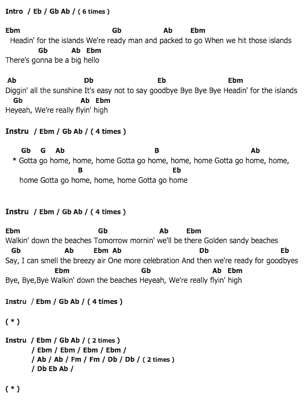 คอร์ดเพลง เนื้อเพลง Gotta Go Home, คอร์ดเพลง Gotta Go Home ของ Boney M, คอร์ดเพลงของ Boney M, เนื้อร้อง Gotta Go Home Boney M, Gotta Go Home คอร์ดง่าย ๆ, คอร์ด Gotta Go Home ต้นฉบับ