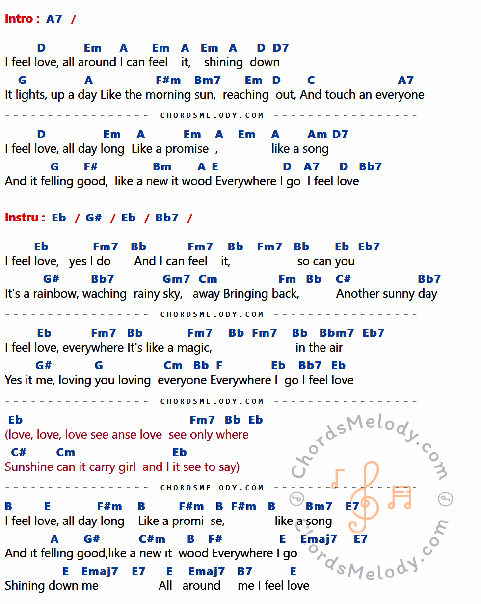 เนื้อเพลง (I Feel Love) Benji' Theme ของ Charlic Rich ที่มีคอร์ดกีต้าร์ A7,D,Em,A,D7,G,F#m,Bm7,C,Am,F#,Bm,E,Bb7,Eb,G#,Fm7,Bb,Eb7,Gm7,Cm,Fm,C#,Bbm7,F,B,E7,C#m,Emaj7,B7