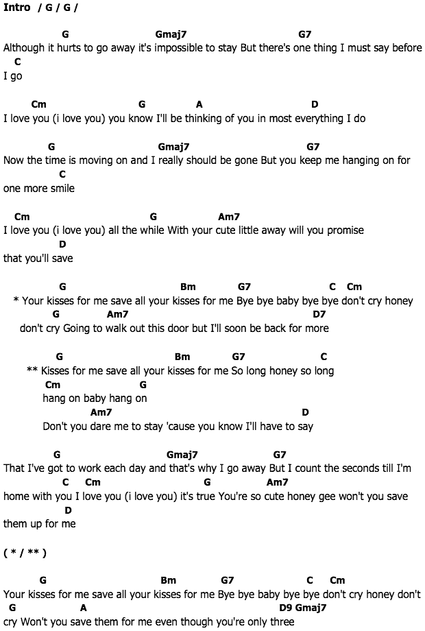 คอร์ดเพลง เนื้อเพลง Save Your Kisses For Me, คอร์ดเพลง Save Your Kisses For Me ของ Brotherhood Of Man, คอร์ดเพลงของ Brotherhood Of Man, เนื้อร้อง Save Your Kisses For Me Brotherhood Of Man, Save Your Kisses For Me คอร์ดง่าย ๆ, คอร์ด Save Your Kisses For Me ต้นฉบับ