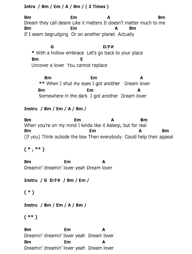 คอร์ดเพลง เนื้อเพลง Dream Lover, คอร์ดเพลง Dream Lover ของ The Vaccines, คอร์ดเพลงของ The Vaccines, เนื้อร้อง Dream Lover The Vaccines, Dream Lover คอร์ดง่าย ๆ, คอร์ด Dream Lover ต้นฉบับ