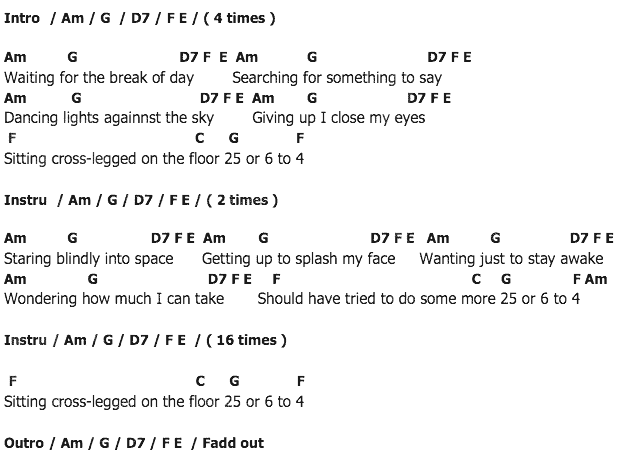 คอร์ดเพลง เนื้อเพลง 25 Or 6 to 4, คอร์ดเพลง 25 Or 6 to 4 ของ CHICAGO, คอร์ดเพลงของ CHICAGO, เนื้อร้อง 25 Or 6 to 4 CHICAGO, 25 Or 6 to 4 คอร์ดง่าย ๆ, คอร์ด 25 Or 6 to 4 ต้นฉบับ
