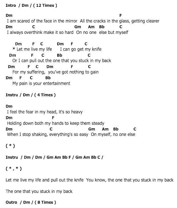 คอร์ดเพลง เนื้อเพลง Let Me Live My Life, คอร์ดเพลง Let Me Live My Life ของ Saint Asonia, คอร์ดเพลงของ Saint Asonia, เนื้อร้อง Let Me Live My Life Saint Asonia, Let Me Live My Life คอร์ดง่าย ๆ, คอร์ด Let Me Live My Life ต้นฉบับ