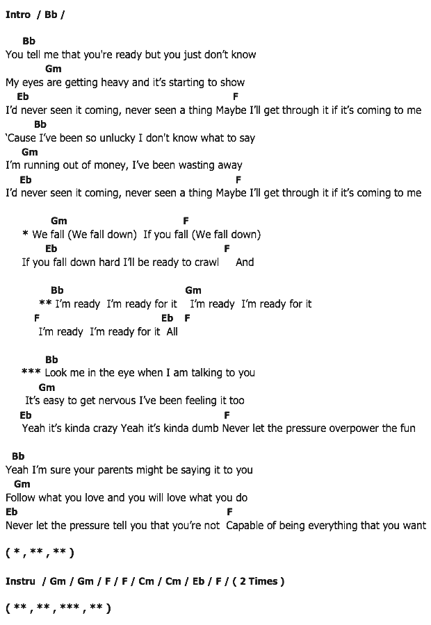คอร์ดเพลง เนื้อเพลง Ready, คอร์ดเพลง Ready ของ Kodaline, คอร์ดเพลงของ Kodaline, เนื้อร้อง Ready Kodaline, Ready คอร์ดง่าย ๆ, คอร์ด Ready ต้นฉบับ