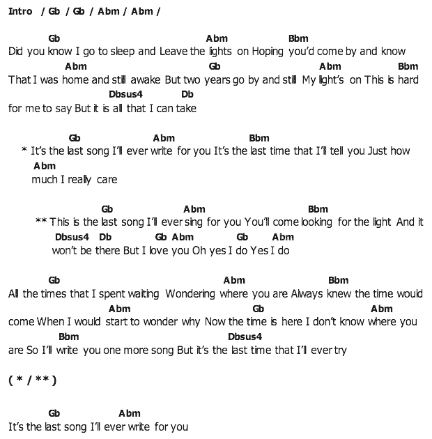 คอร์ดเพลง เนื้อเพลง Last Song, คอร์ดเพลง Last Song ของ EdwardBear, คอร์ดเพลงของ EdwardBear, เนื้อร้อง Last Song EdwardBear, Last Song คอร์ดง่าย ๆ, คอร์ด Last Song ต้นฉบับ