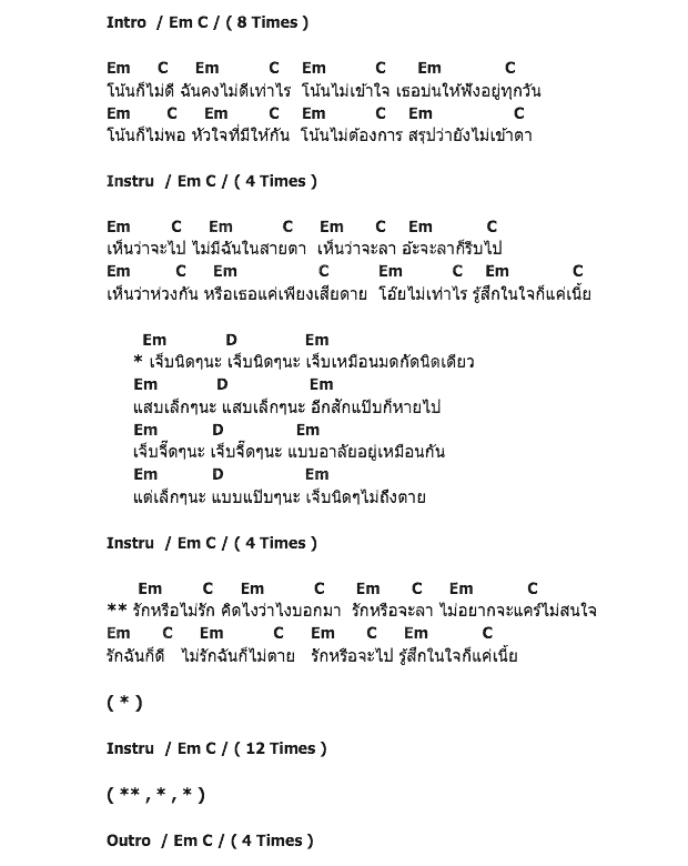 คอร์ดเพลง เนื้อเพลง เจ็บนิด..นิด, คอร์ดเพลง เจ็บนิด..นิด ของ ญาญ่าญิ๋ง, คอร์ดเพลงของ ญาญ่าญิ๋ง, เนื้อร้อง เจ็บนิด..นิด ญาญ่าญิ๋ง, เจ็บนิด..นิด คอร์ดง่าย ๆ, คอร์ด เจ็บนิด..นิด ต้นฉบับ