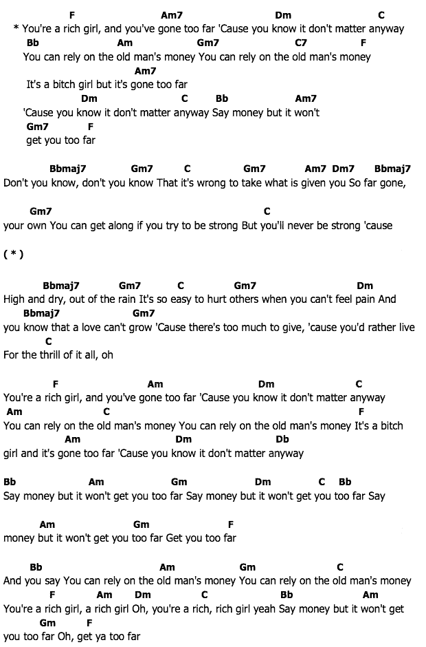 คอร์ดเพลง เนื้อเพลง Rich Girl, คอร์ดเพลง Rich Girl ของ Dary Hall John Oates, คอร์ดเพลงของ Dary Hall John Oates, เนื้อร้อง Rich Girl Dary Hall John Oates, Rich Girl คอร์ดง่าย ๆ, คอร์ด Rich Girl ต้นฉบับ