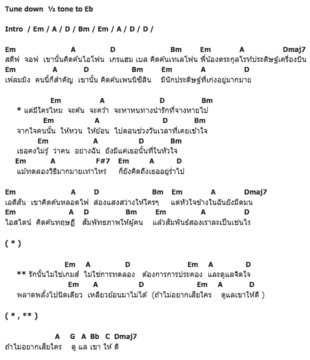 คอร์ดเพลง เนื้อเพลง นักประดิษฐ์, คอร์ดเพลง นักประดิษฐ์ ของ P2Warship, คอร์ดเพลงของ P2Warship, เนื้อร้อง นักประดิษฐ์ P2Warship, นักประดิษฐ์ คอร์ดง่าย ๆ, คอร์ด นักประดิษฐ์ ต้นฉบับ