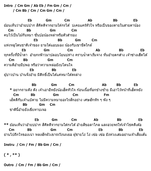 คอร์ดเพลง เนื้อเพลง เอาหยังเฮ็ดใจ, คอร์ดเพลง เอาหยังเฮ็ดใจ ของ แมน มณีวรรณ อาร์ สยาม, คอร์ดเพลงของ แมน มณีวรรณ อาร์ สยาม, เนื้อร้อง เอาหยังเฮ็ดใจ แมน มณีวรรณ อาร์ สยาม, เอาหยังเฮ็ดใจ คอร์ดง่าย ๆ, คอร์ด เอาหยังเฮ็ดใจ ต้นฉบับ