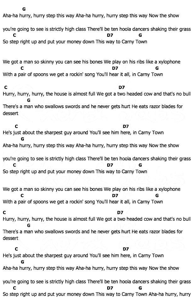 คอร์ดเพลง เนื้อเพลง Carny Town, คอร์ดเพลง Carny Town ของ Elvis presley, คอร์ดเพลงของ Elvis presley, เนื้อร้อง Carny Town Elvis presley, Carny Town คอร์ดง่าย ๆ, คอร์ด Carny Town ต้นฉบับ