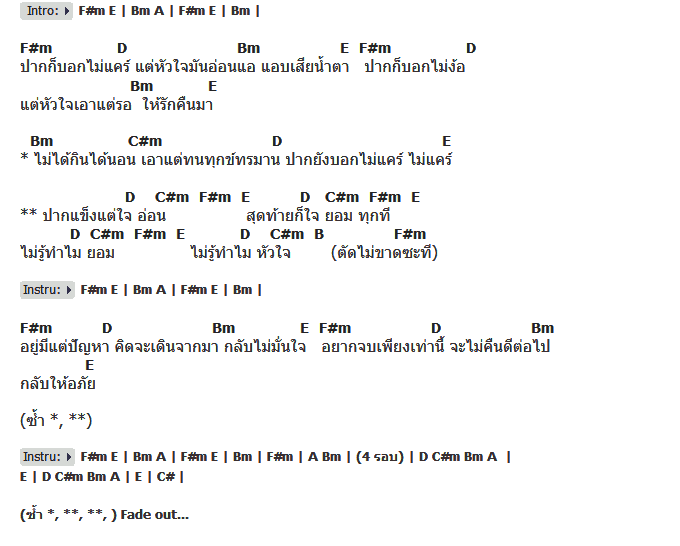 คอร์ดเพลง เนื้อเพลง ปากแข็งแต่ใจอ่อน, คอร์ดเพลง ปากแข็งแต่ใจอ่อน ของ The Sun, คอร์ดเพลงของ The Sun, เนื้อร้อง ปากแข็งแต่ใจอ่อน The Sun, ปากแข็งแต่ใจอ่อน คอร์ดง่าย ๆ, คอร์ด ปากแข็งแต่ใจอ่อน ต้นฉบับ