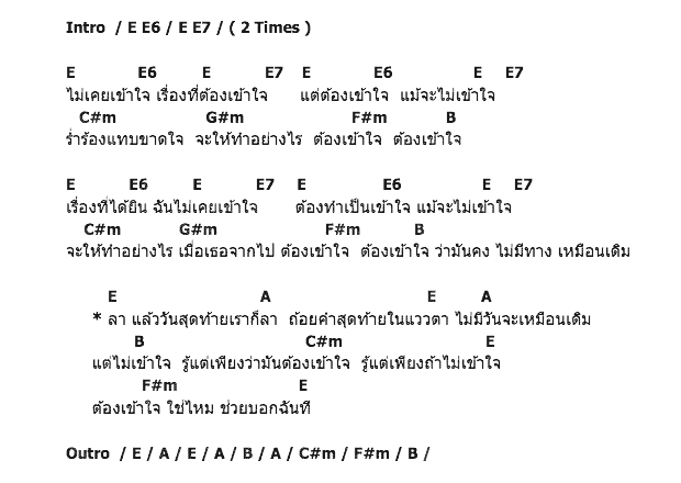 คอร์ดเพลง เนื้อเพลง ไม่เคยเข้าใจเรื่องที่ต้องเข้าใจ, คอร์ดเพลง ไม่เคยเข้าใจเรื่องที่ต้องเข้าใจ ของ Lomosonic, คอร์ดเพลงของ Lomosonic, เนื้อร้อง ไม่เคยเข้าใจเรื่องที่ต้องเข้าใจ Lomosonic, ไม่เคยเข้าใจเรื่องที่ต้องเข้าใจ คอร์ดง่าย ๆ, คอร์ด ไม่เคยเข้าใจเรื่องที่ต้องเข้าใจ ต้นฉบับ
