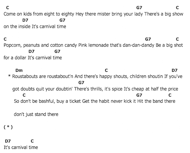 คอร์ดเพลง เนื้อเพลง It's Carnival Time, คอร์ดเพลง It's Carnival Time ของ Elvis presley, คอร์ดเพลงของ Elvis presley, เนื้อร้อง It's Carnival Time Elvis presley, It's Carnival Time คอร์ดง่าย ๆ, คอร์ด It's Carnival Time ต้นฉบับ