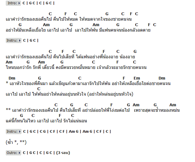 คอร์ดเพลง เนื้อเพลง เอาคำว่ารักของเธอคืนไป, คอร์ดเพลง เอาคำว่ารักของเธอคืนไป ของ ร็อกอำพัน, คอร์ดเพลงของ ร็อกอำพัน, เนื้อร้อง เอาคำว่ารักของเธอคืนไป ร็อกอำพัน, เอาคำว่ารักของเธอคืนไป คอร์ดง่าย ๆ, คอร์ด เอาคำว่ารักของเธอคืนไป ต้นฉบับ