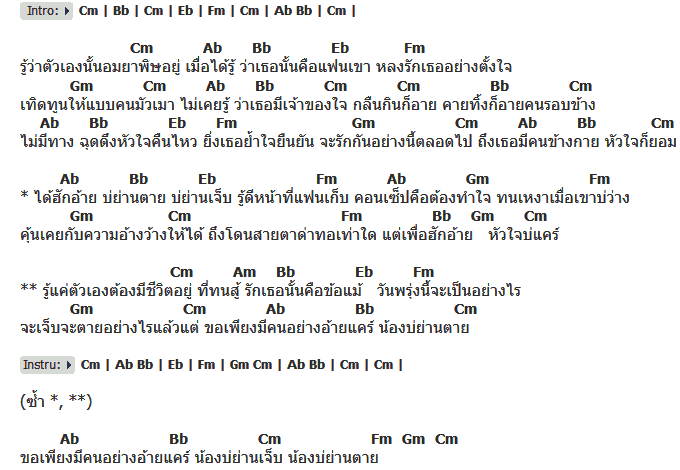 คอร์ดเพลง เนื้อเพลง บ่ย่านตายบ่ย่านเจ็บ, คอร์ดเพลง บ่ย่านตายบ่ย่านเจ็บ ของ กระถิน ศิริรัตน์, คอร์ดเพลงของ กระถิน ศิริรัตน์, เนื้อร้อง บ่ย่านตายบ่ย่านเจ็บ กระถิน ศิริรัตน์, บ่ย่านตายบ่ย่านเจ็บ คอร์ดง่าย ๆ, คอร์ด บ่ย่านตายบ่ย่านเจ็บ ต้นฉบับ