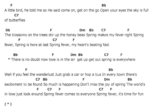 คอร์ดเพลง เนื้อเพลง Spring Fever, คอร์ดเพลง Spring Fever ของ Elvis presley, คอร์ดเพลงของ Elvis presley, เนื้อร้อง Spring Fever Elvis presley, Spring Fever คอร์ดง่าย ๆ, คอร์ด Spring Fever ต้นฉบับ