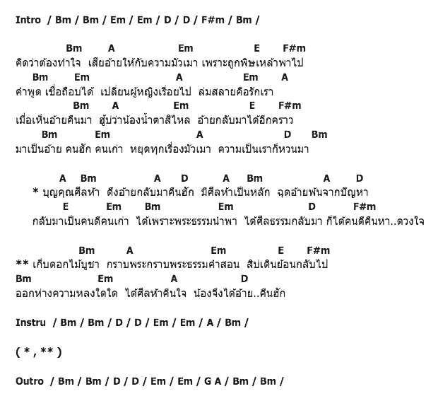 คอร์ดเพลง เนื้อเพลง ได้ศีล 5 คืนใจ ได้อ้ายคืนฮัก, คอร์ดเพลง ได้ศีล 5 คืนใจ ได้อ้ายคืนฮัก ของ ต่าย อรทัย, คอร์ดเพลงของ ต่าย อรทัย, เนื้อร้อง ได้ศีล 5 คืนใจ ได้อ้ายคืนฮัก ต่าย อรทัย, ได้ศีล 5 คืนใจ ได้อ้ายคืนฮัก คอร์ดง่าย ๆ, คอร์ด ได้ศีล 5 คืนใจ ได้อ้ายคืนฮัก ต้นฉบับ