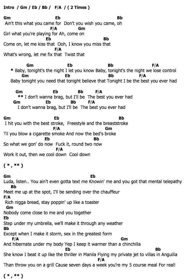 คอร์ดเพลง เนื้อเพลง Tonight, คอร์ดเพลง Tonight ของ John Legend Feat.Ludacris, คอร์ดเพลงของ John Legend Feat.Ludacris, เนื้อร้อง Tonight John Legend Feat.Ludacris, Tonight คอร์ดง่าย ๆ, คอร์ด Tonight ต้นฉบับ